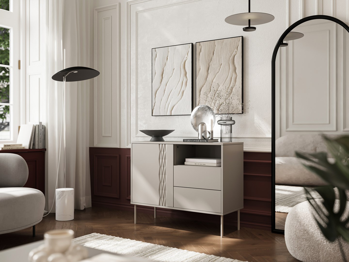 Cama 1D2S TRESSE chest of drawers 100x40x75 cashmere matt Cama 1D2S TRESSE chest of drawers 100x40x75 cashmere matt