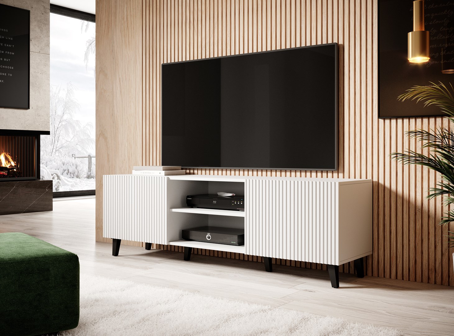 Cama RTV cabinet PAFOS 150x42x52 white matt Cama RTV cabinet PAFOS 150x42x52 white matt