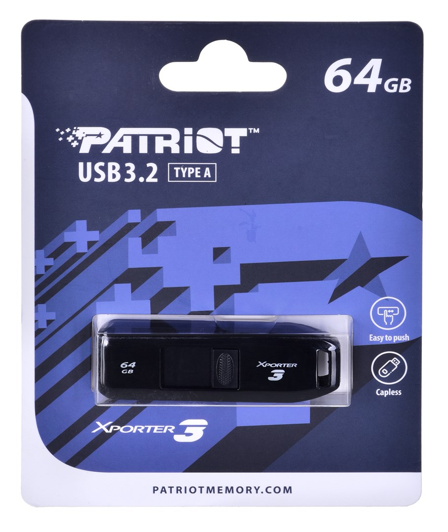 PARTIOT FLASHDRIVE Xporter 3 64GB Type A USB 3.2 PARTIOT FLASHDRIVE Xporter 3 64GB Type A USB 3.2