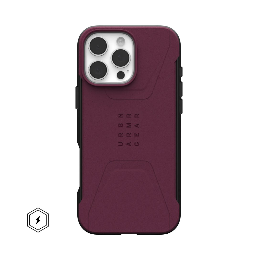 Urban Armor Gear Civilian mobile phone case 17.5 cm (6.9") Cover Bordeaux Urban Armor Gear Civilian mobile phone case 17.5 cm (6.9") Cover Bordeaux