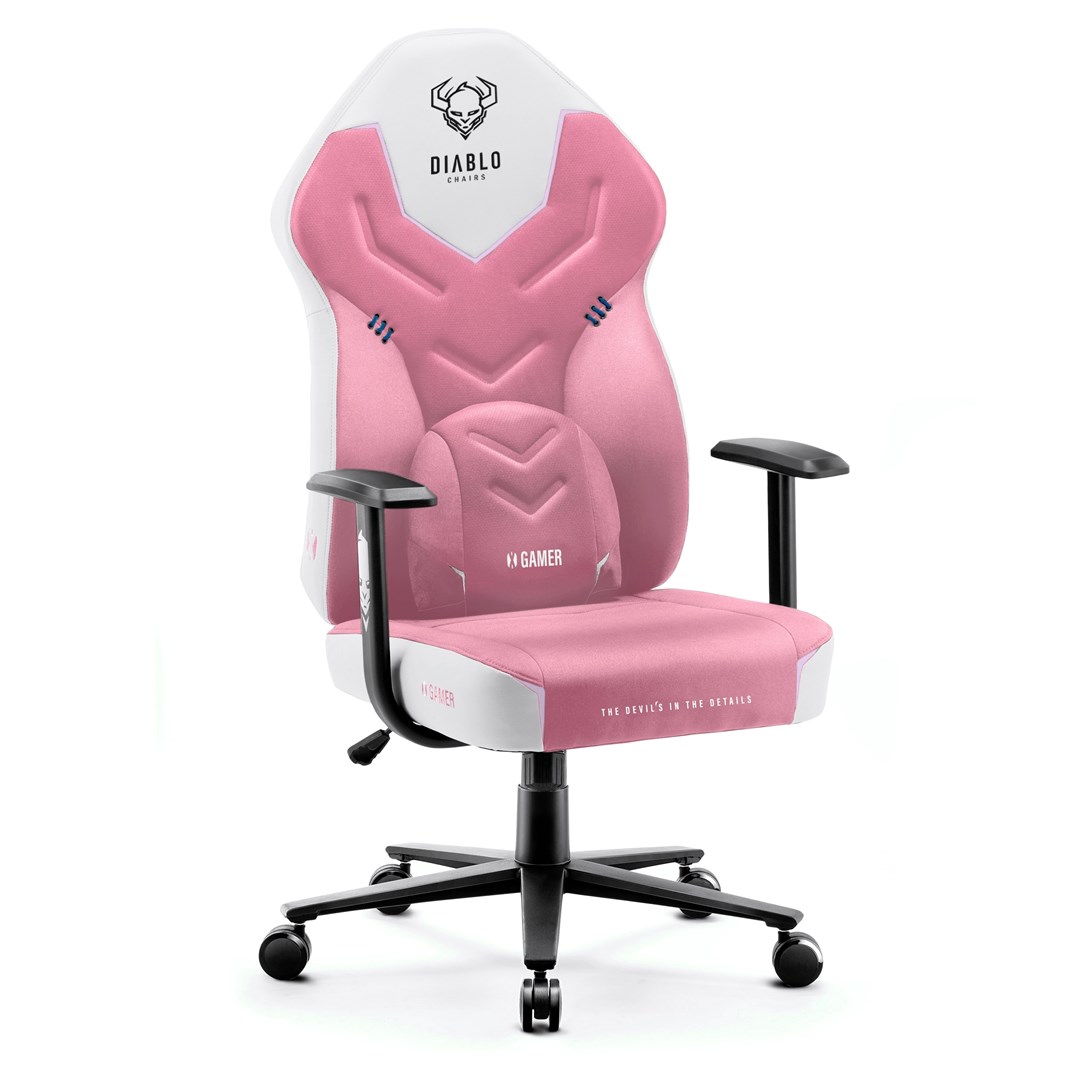 DIABLO X-GAMER gaming chair pink and white DIABLO X-GAMER gaming chair pink and white