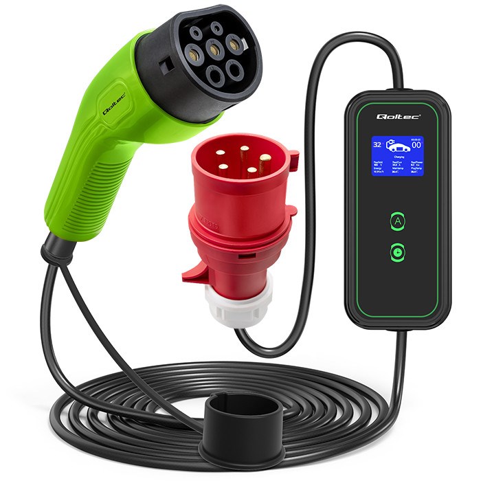 Qoltec Mobile EV Charger 2-in-1 Type2 | 7kW | 230V | CEE 5 PIN Qoltec Mobile EV Charger 2-in-1 Type2 | 7kW | 230V | CEE 5 PIN