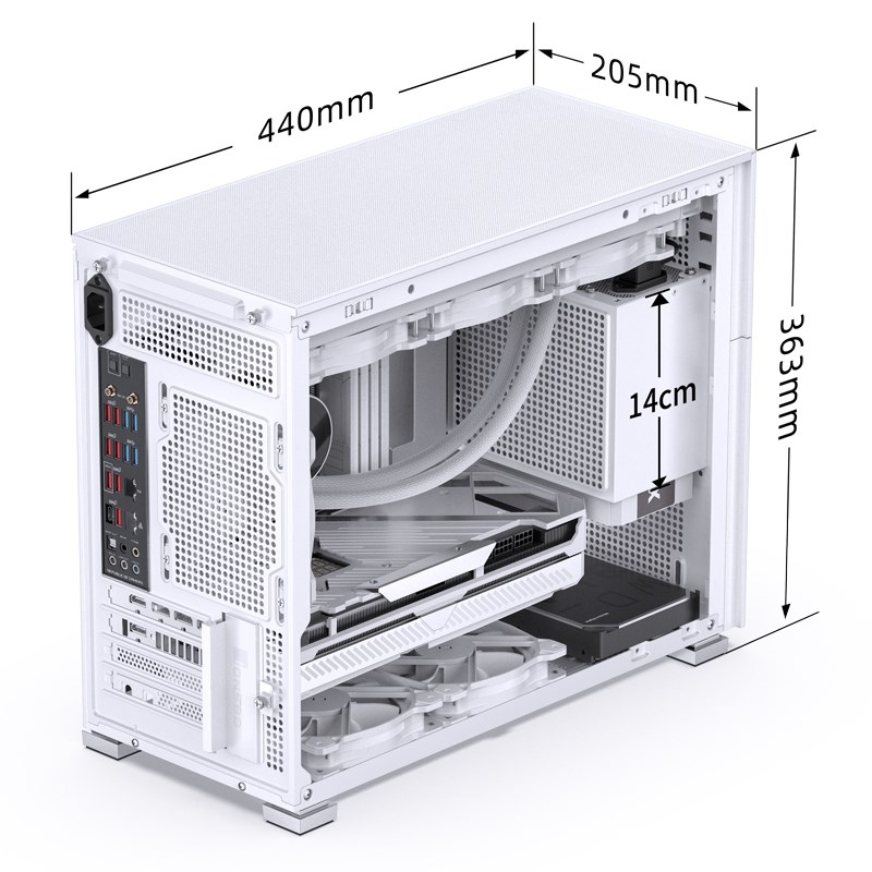 Jonsbo D31 Micro-ATX Case, Tempered Glass - white Jonsbo D31 Micro-ATX Case, Tempered Glass - white
