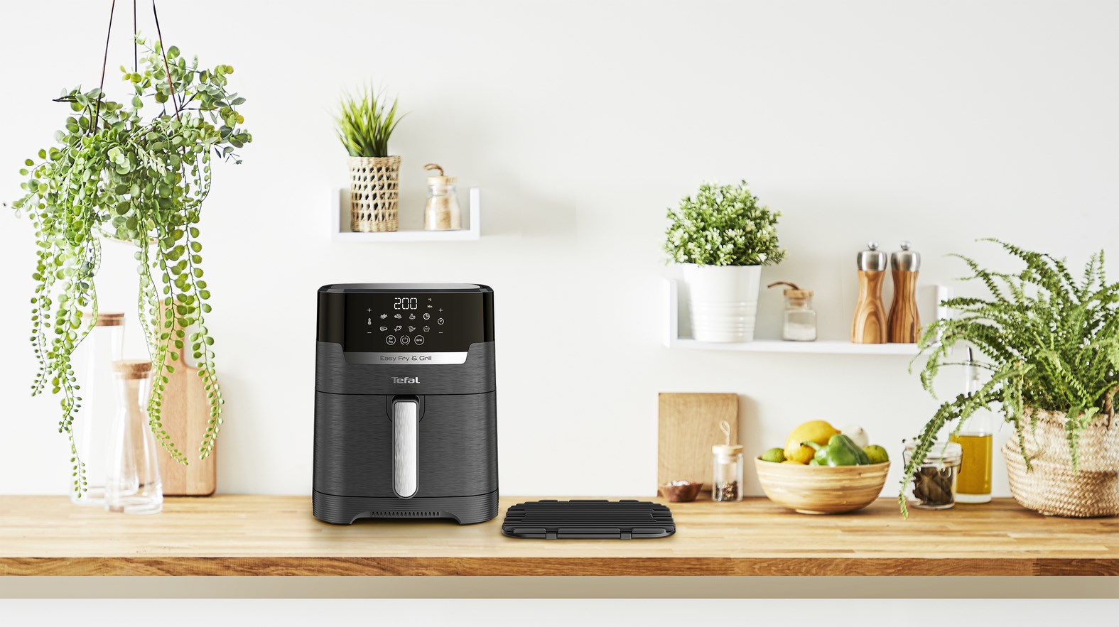 Tefal Easy Fry & Grill EY5058 Single 4.2 L Stand-alone 1550 W Hot air fryer Black Tefal Easy Fry & Grill EY5058 Single 4.2 L Stand-alone 1550 W Hot air fryer Black