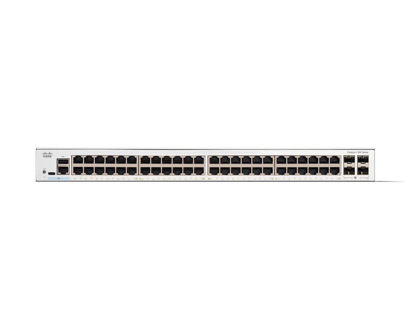 Cisco Catalyst 1200-48T-4G Smart Switch, 48 Port GE, 4x1GE SFP, Limited Lifetime Protection (C1200-48T-4G) Cisco Catalyst 1200-48T-4G Smart Switch, 48 Port GE, 4x1GE SFP, Limited Lifetime Protection (C1200-48T-4G)