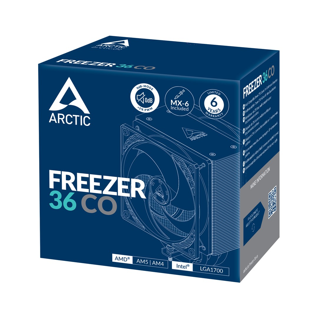 ARCTIC Freezer 36 CO Multi Compatible Tower CPU Cooler for Continuous Operation ARCTIC Freezer 36 CO Multi Compatible Tower CPU Cooler for Continuous Operation