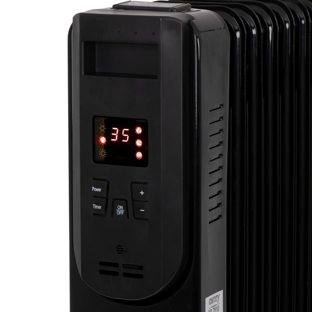 Electric oil heater with remote control CAMRY CR 7814 13 fins, 2500 W black Electric oil heater with remote control CAMRY CR 7814 13 fins, 2500 W black