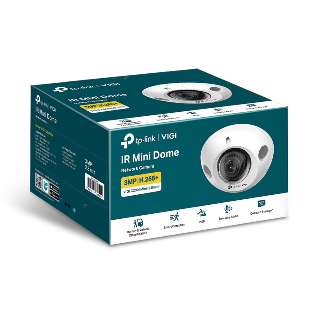 TP-Link VIGI C230I MINI(2.8MM) security camera Dome IP security camera Indoor & outdoor 2304 x 1296 pixels Ceiling TP-Link VIGI C230I MINI(2.8MM) security camera Dome IP security camera Indoor & outdoor 2304 x 1296 pixels Ceiling