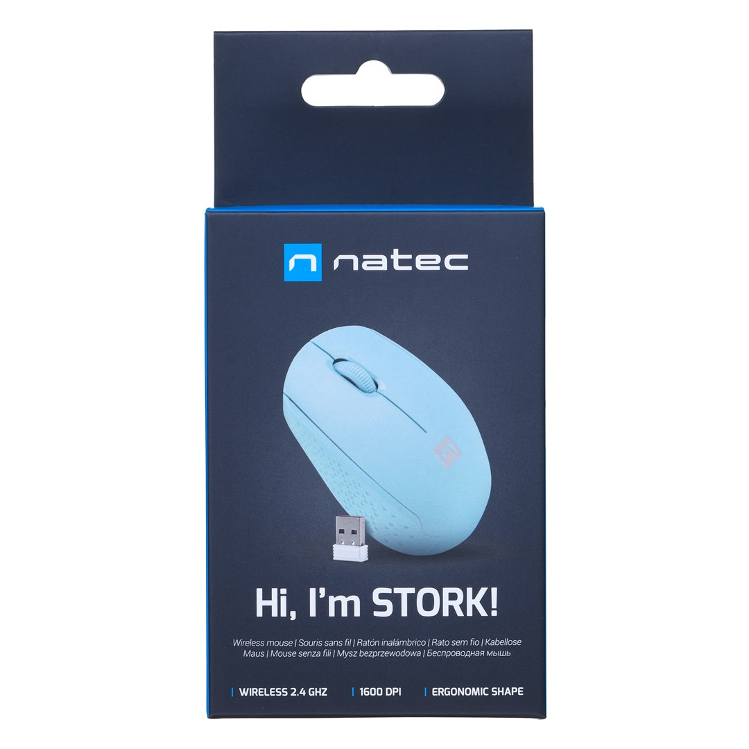 NATEC STORK mouse Home Ambidextrous RF Wireless + USB Type-A Optical 1600 DPI NATEC STORK mouse Home Ambidextrous RF Wireless + USB Type-A Optical 1600 DPI