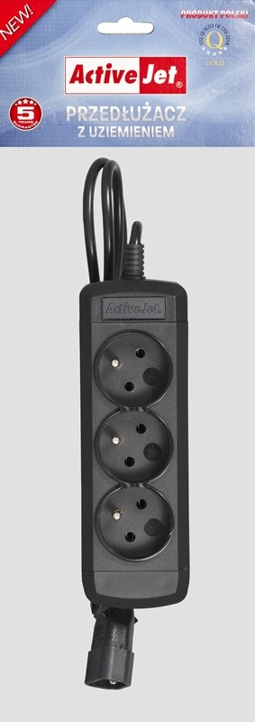 Activejet COMBO-IEC-3G/1.5M power extension wih cord Activejet COMBO-IEC-3G/1.5M power extension wih cord