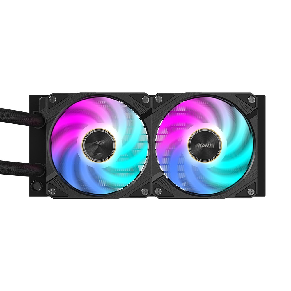 GIGABYTE AORUS WATERFORCE X II 240 AIO Liquid CPU Cooler - 2x120mm ARGB Fans, full-color LCD, DAISY-CHAIN, Intel LGA 1851 and AMD AM5 Compatible GIGABYTE AORUS WATERFORCE X II 240 AIO Liquid CPU Cooler - 2x120mm ARGB Fans, full-color LCD, DAISY-CHAIN, Intel LGA 1851 and AMD AM5 Compatible