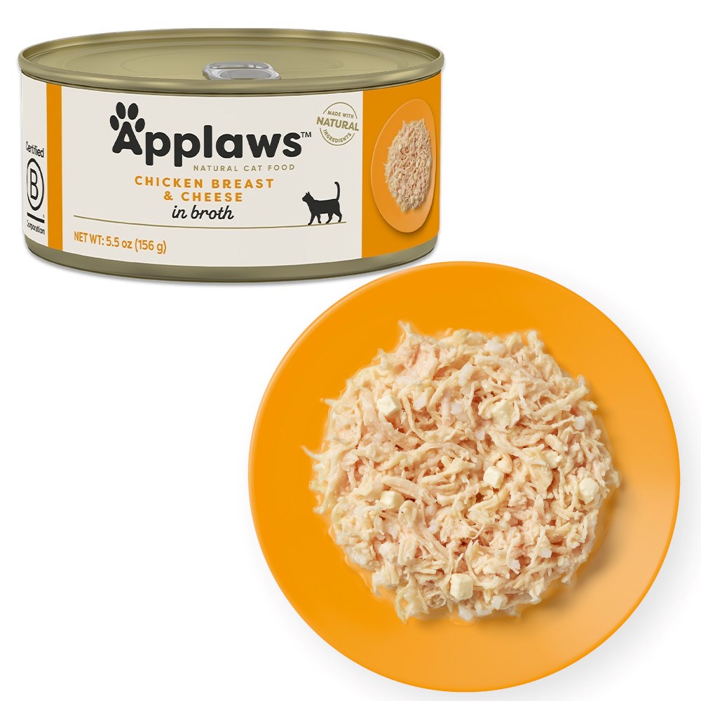 APPLAWS Chicken breast and cheese in broth - wet cat food - 156g APPLAWS Chicken breast and cheese in broth - wet cat food - 156g