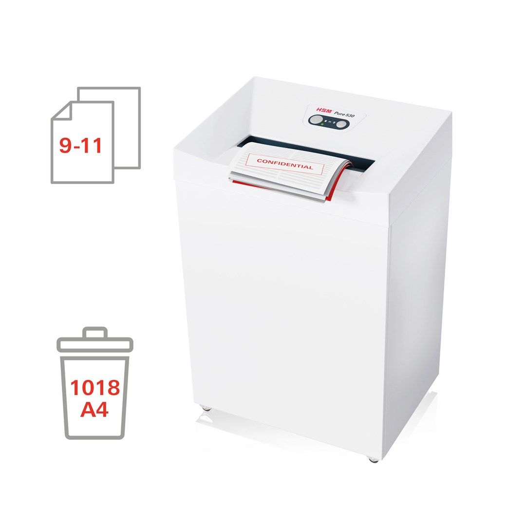HSM Shredder, Pure 530, 80L 1.9x15 mm HSM Shredder, Pure 530, 80L 1.9x15 mm