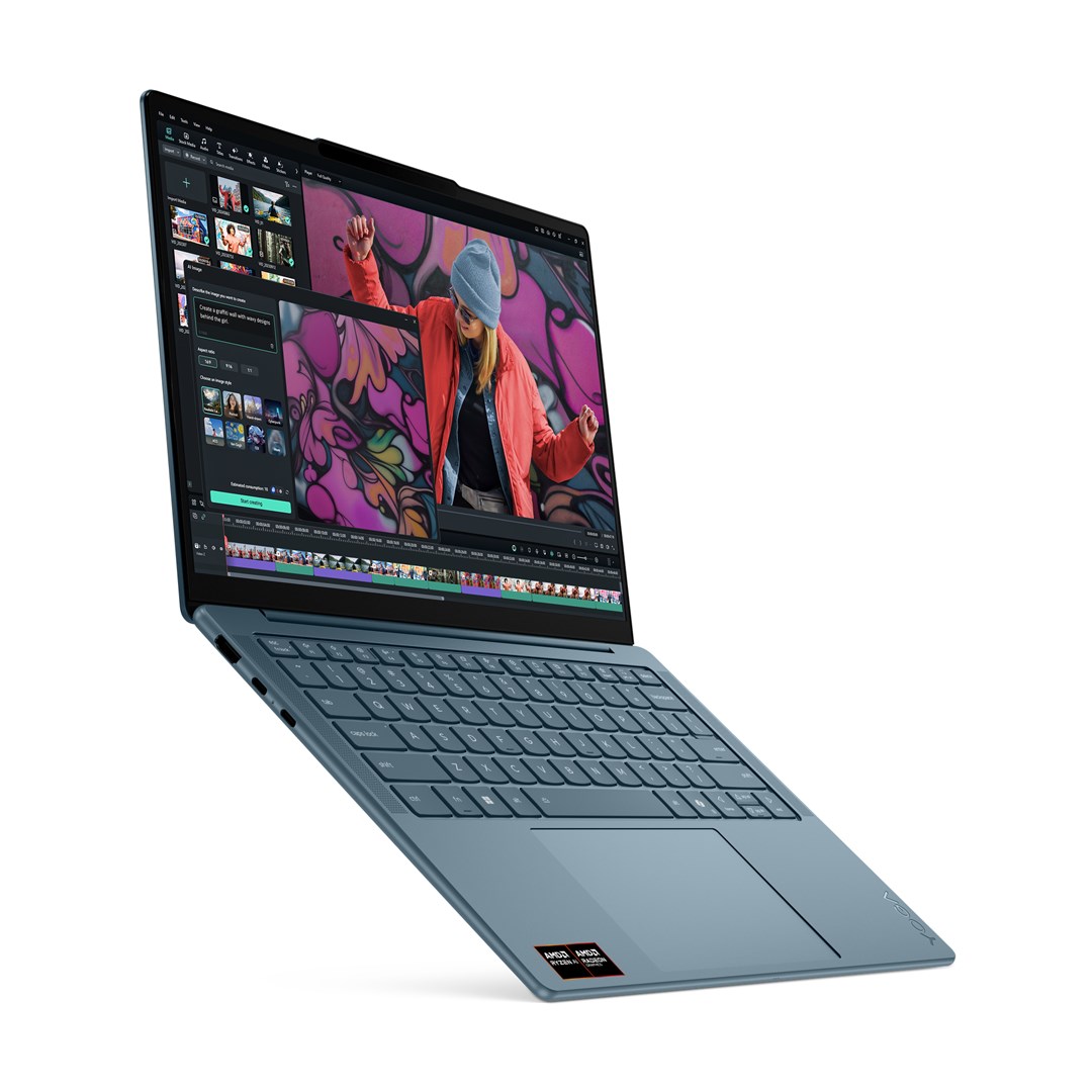 Lenovo Yoga Slim 7 14AKP10 Copilot+ PC AMD Ryzen AI 5 340 Laptop 35.6 cm (14") WUXGA 16 GB LPDDR5x-SDRAM 512 GB SSD Wi-Fi 7 (802.11be) Windows 11 Home Teal Lenovo Yoga Slim 7 14AKP10 Copilot+ PC AMD Ryzen AI 5 340 Laptop 35.6 cm (14") WUXGA 16 GB LPDDR5x-SDRAM 512 GB SSD Wi-Fi 7 (802.11be) Windows 11 Home Teal