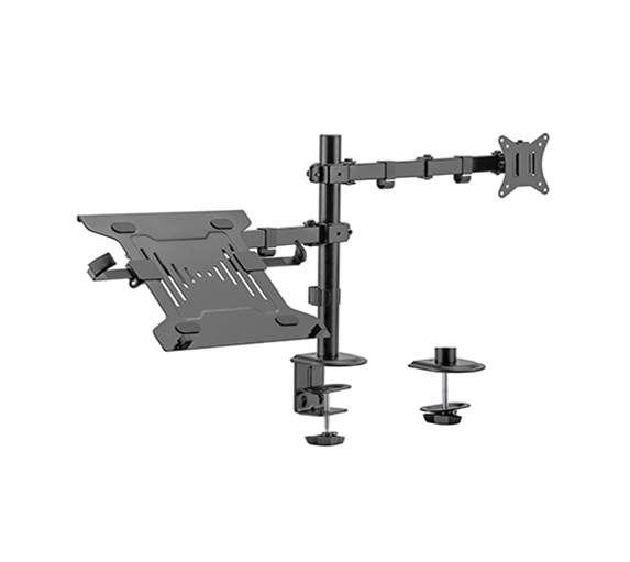 Gembird MA-DA-03 Adjustable desk mount with monitor arm and notebook tray (rotate, tilt, swivel), 17”-32”, up to 9 kg Gembird MA-DA-03 Adjustable desk mount with monitor arm and notebook tray (rotate, tilt, swivel), 17”-32”, up to 9 kg