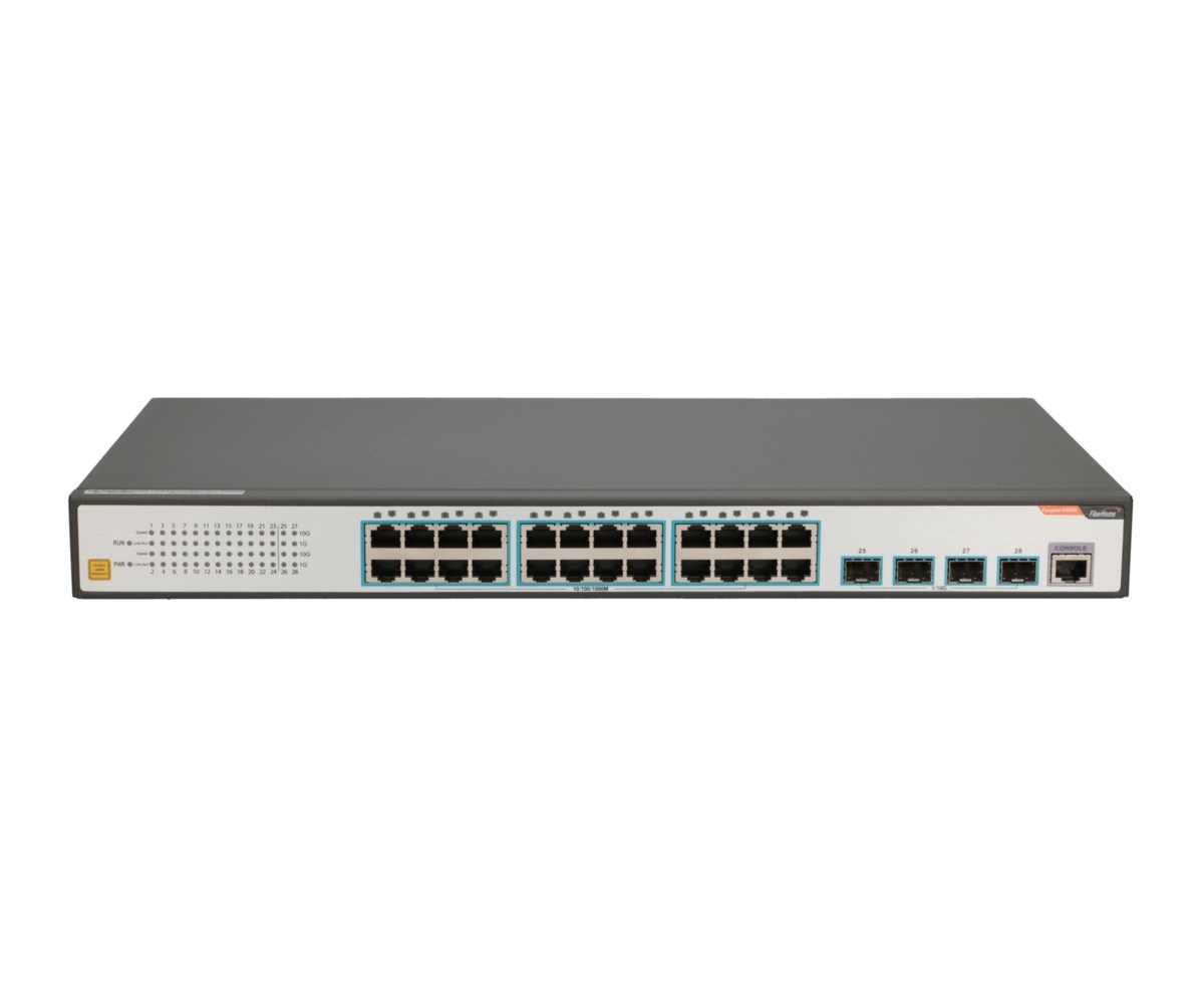 FiberHome S4820-28T-X-AC network switch Managed L2/L3 Gigabit Ethernet (10/100/1000) 1U Black, Grey FiberHome S4820-28T-X-AC network switch Managed L2/L3 Gigabit Ethernet (10/100/1000) 1U Black, Grey