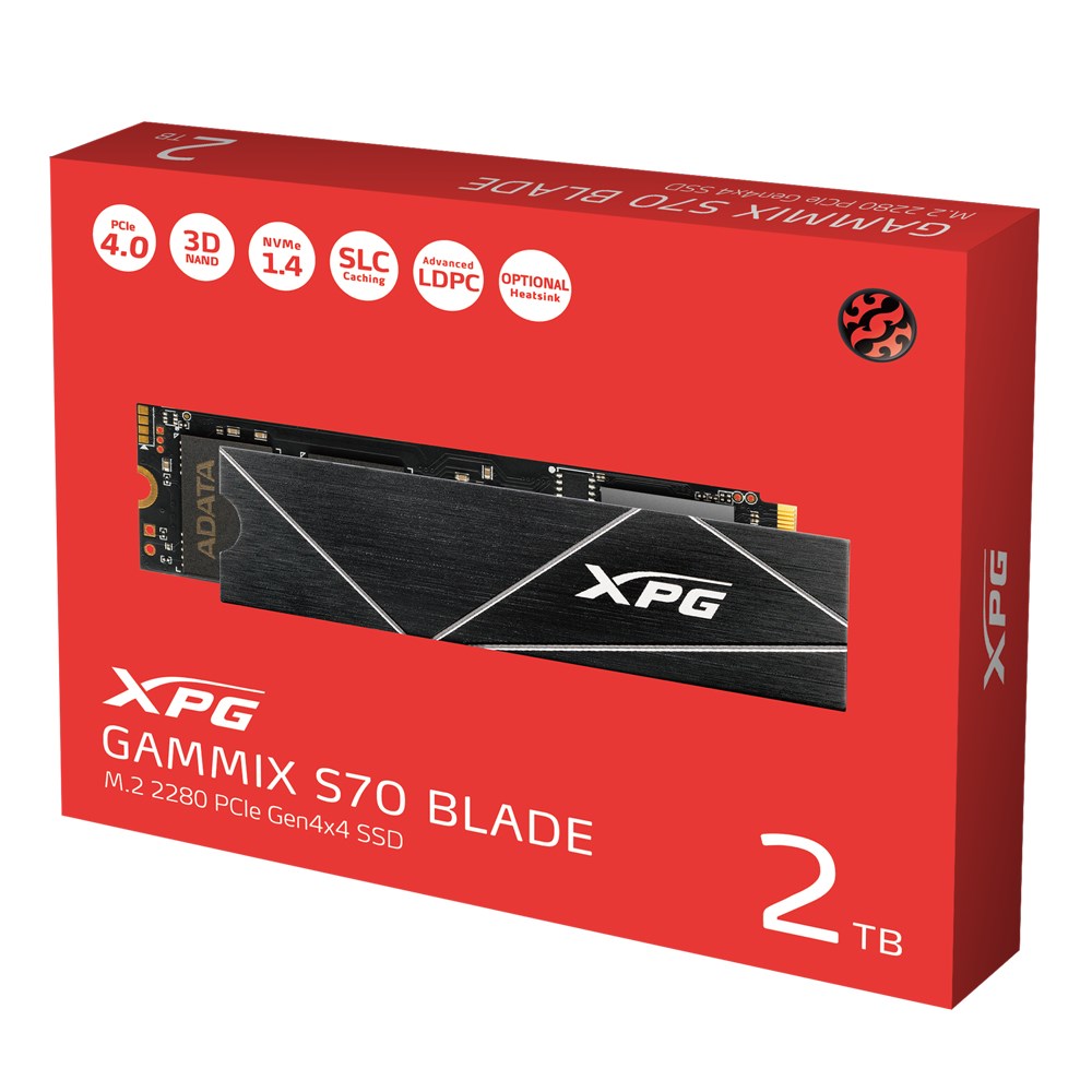 XPG GAMMIX S70 Blade M.2 2000 GB PCI Express 4.0 3D NAND NVMe XPG GAMMIX S70 Blade M.2 2000 GB PCI Express 4.0 3D NAND NVMe