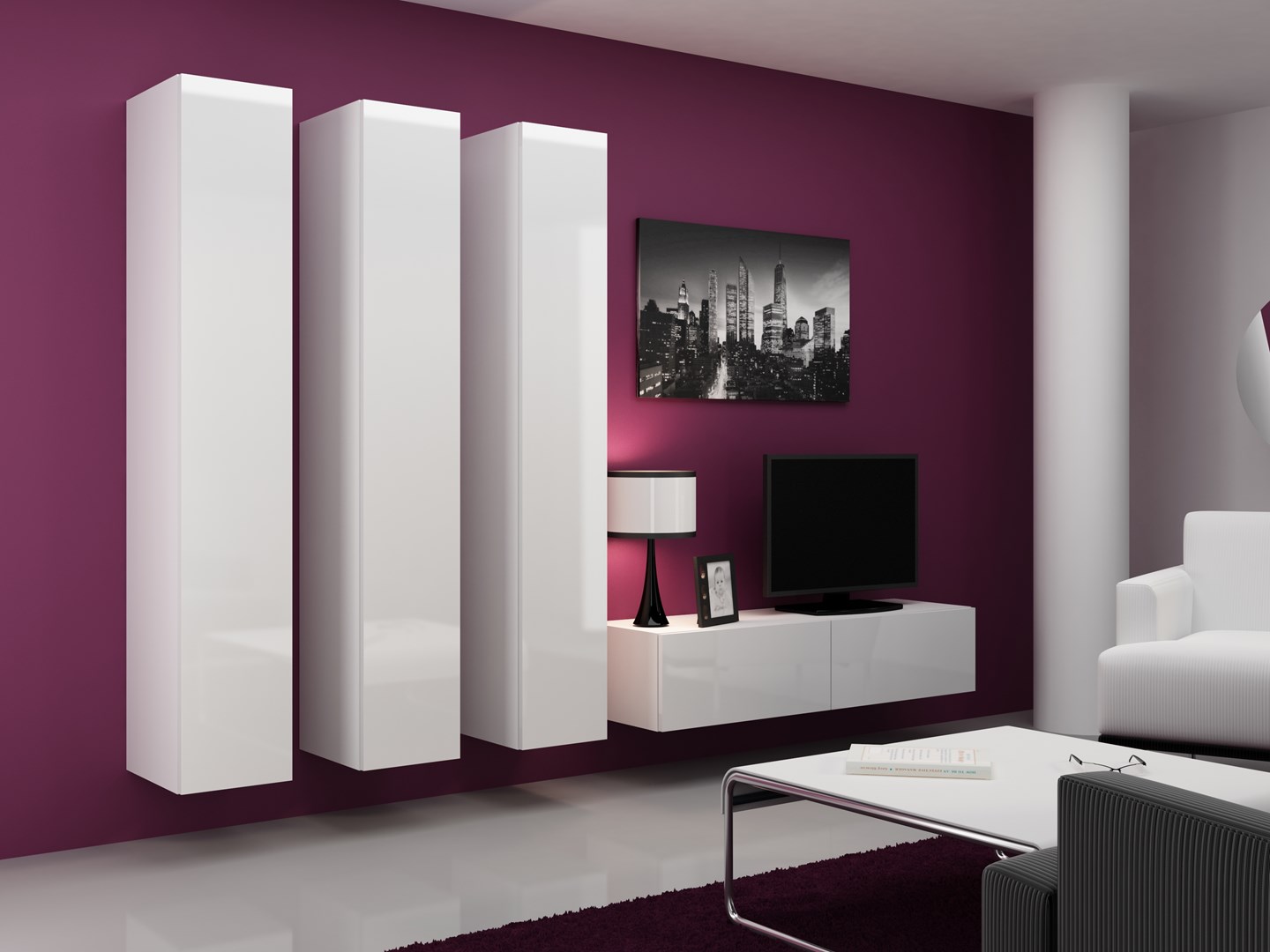 Cama Full cabinet VIGO '180' 180/40/30 white/white gloss Cama Full cabinet VIGO '180' 180/40/30 white/white gloss