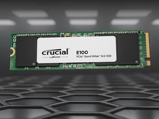 Crucial E100 480 GB M.2 PCI Express 4.0 NVMe Crucial E100 480 GB M.2 PCI Express 4.0 NVMe