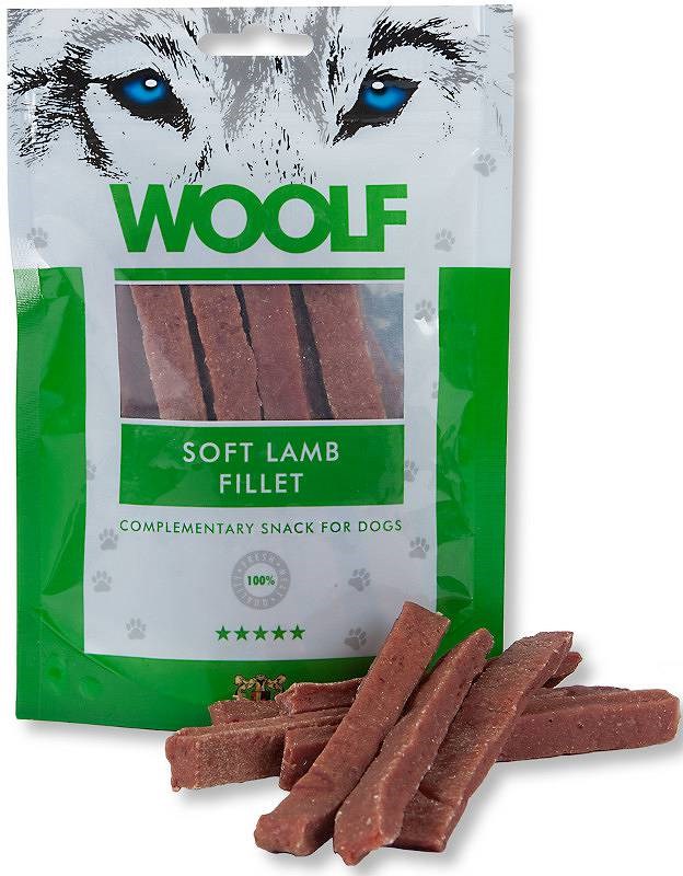 WOOLF Soft Lamb Fillets - dog treat - 100 g WOOLF Soft Lamb Fillets - dog treat - 100 g