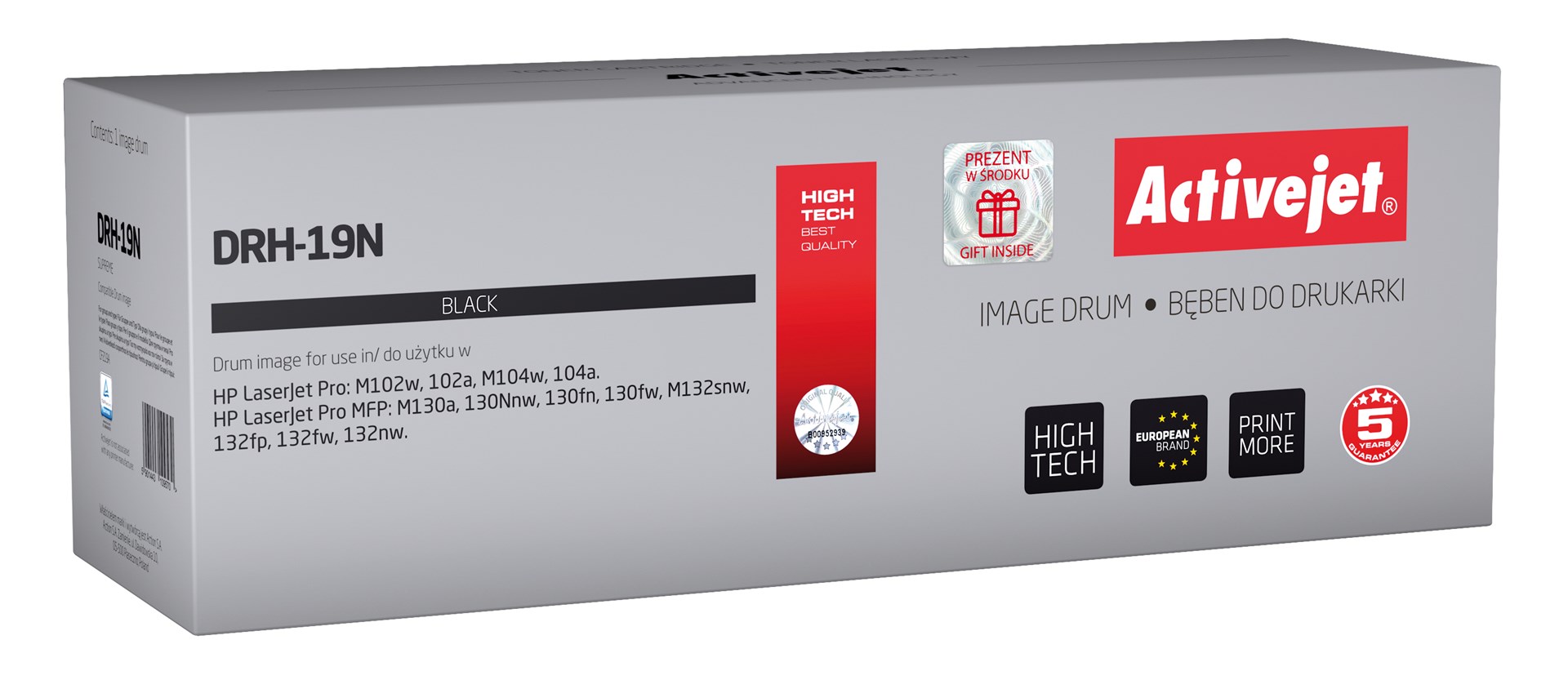 Activejet DRH-19N drum (replacement for HP 19A CF219A; Supreme; 12000 pages; black) Activejet DRH-19N drum (replacement for HP 19A CF219A; Supreme; 12000 pages; black)