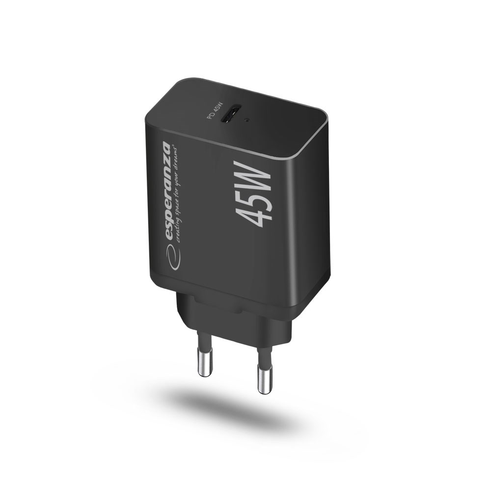 Esperanza EZC108K mains charger 45W Black Esperanza EZC108K mains charger 45W Black