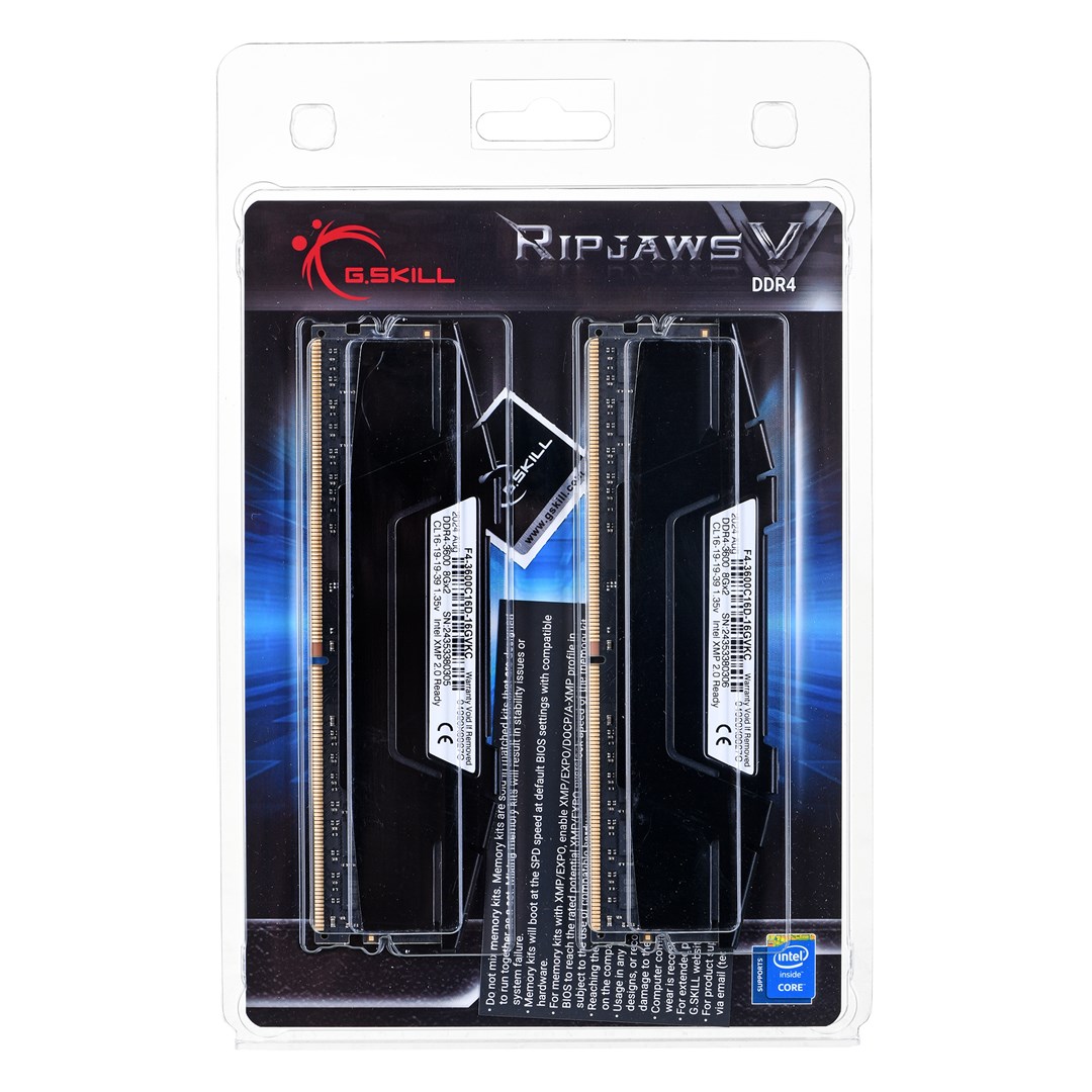 G.SKILL DDR4 RIPJAWSV 2x8GB 3600MHz CL16 XMP2 G.SKILL DDR4 RIPJAWSV 2x8GB 3600MHz CL16 XMP2