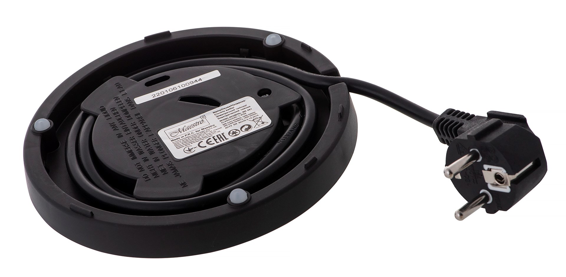 ELECTRIC KETTLE MAESTRO MR-061 BLACK ELECTRIC KETTLE MAESTRO MR-061 BLACK