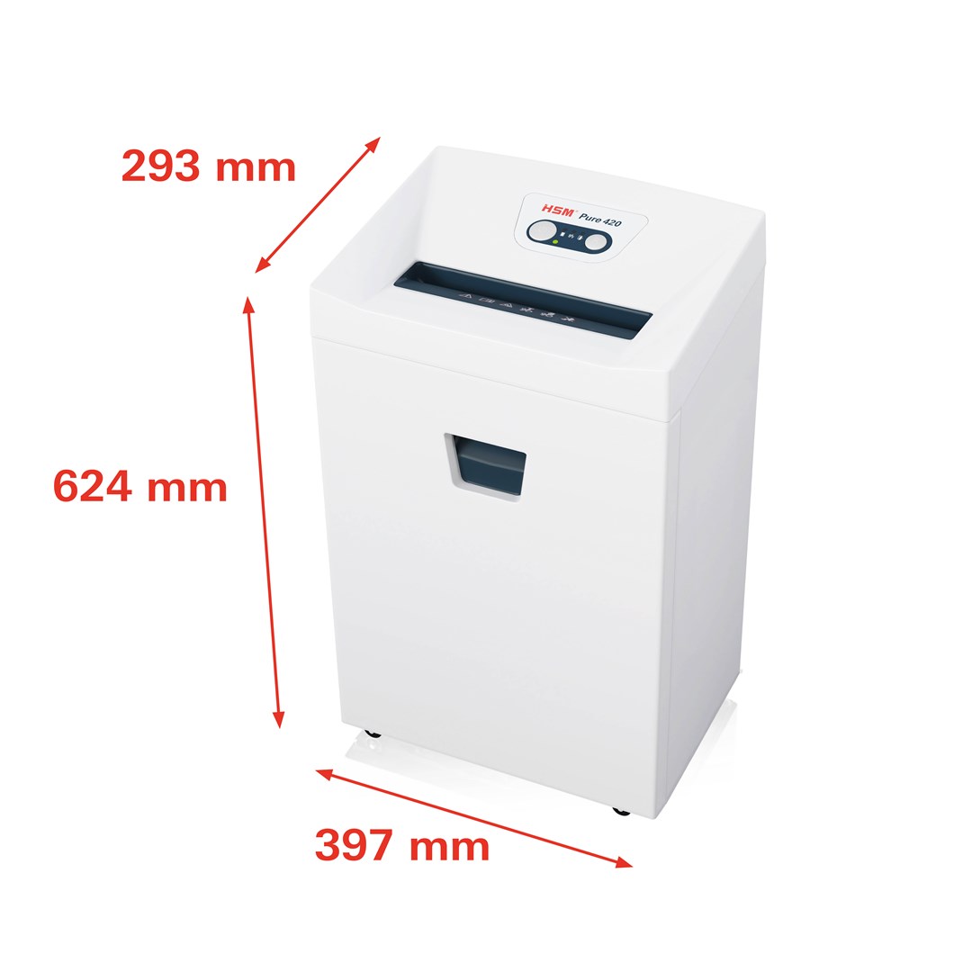 HSM Pure 420 shredder, 35 l, 1,9x15 mm HSM Pure 420 shredder, 35 l, 1,9x15 mm