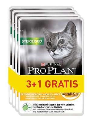 PURINA Pro Plan Sterilised Chicken - wet cat food - 85g 3+1 PURINA Pro Plan Sterilised Chicken - wet cat food - 85g 3+1