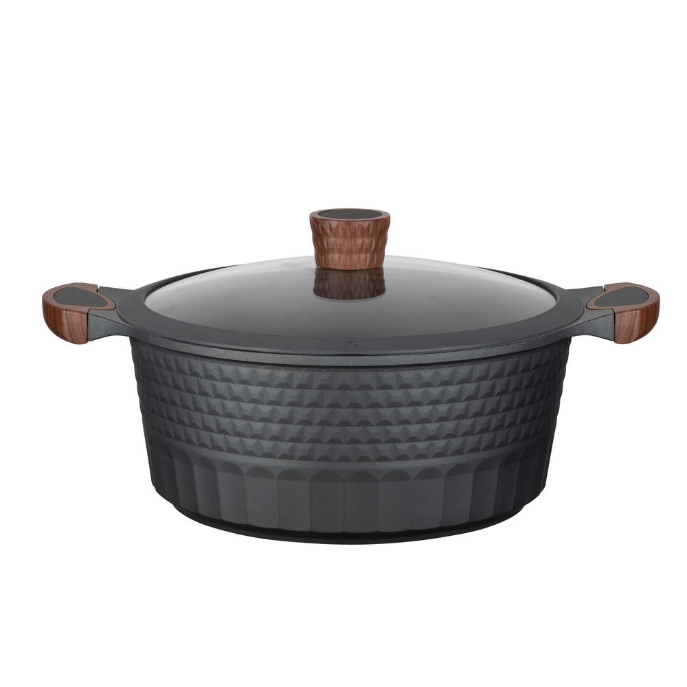 Resto Kitchenware Capella 6.6 L Round Black, Wood Resto Kitchenware Capella 6.6 L Round Black, Wood