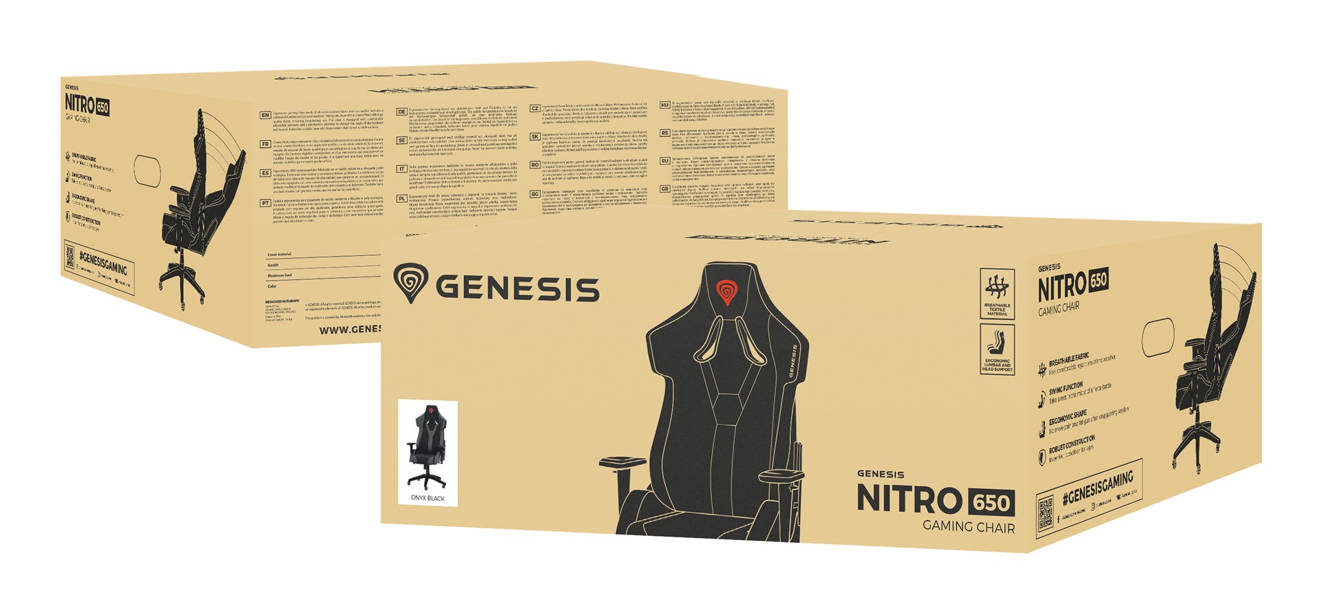 GENESIS Nitro 650 Gaming armchair Padded seat Black GENESIS Nitro 650 Gaming armchair Padded seat Black