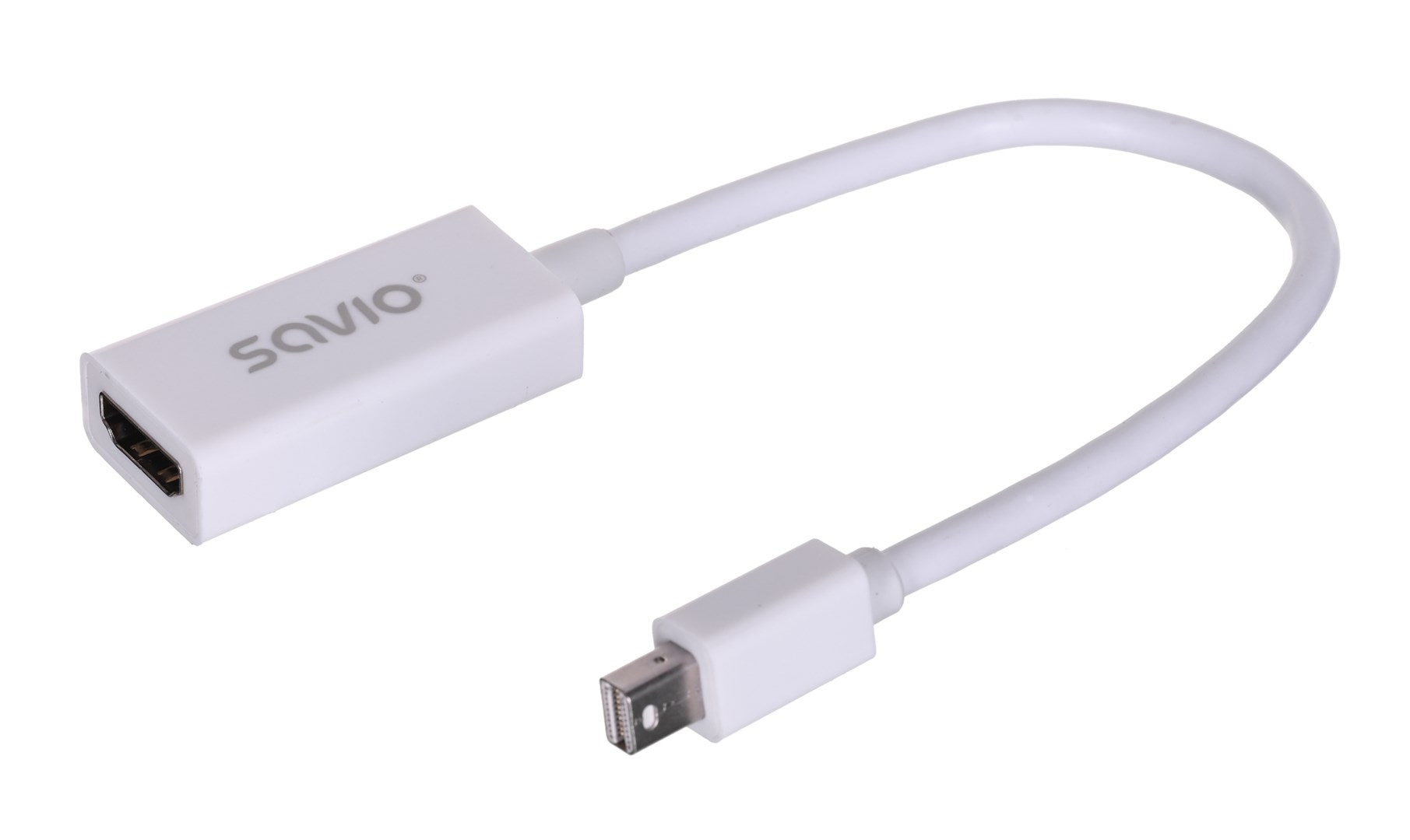 Savio CL-57 video cable adapter 0.2 m Mini DisplayPort HDMI Type A (Standard) White Savio CL-57 video cable adapter 0.2 m Mini DisplayPort HDMI Type A (Standard) White