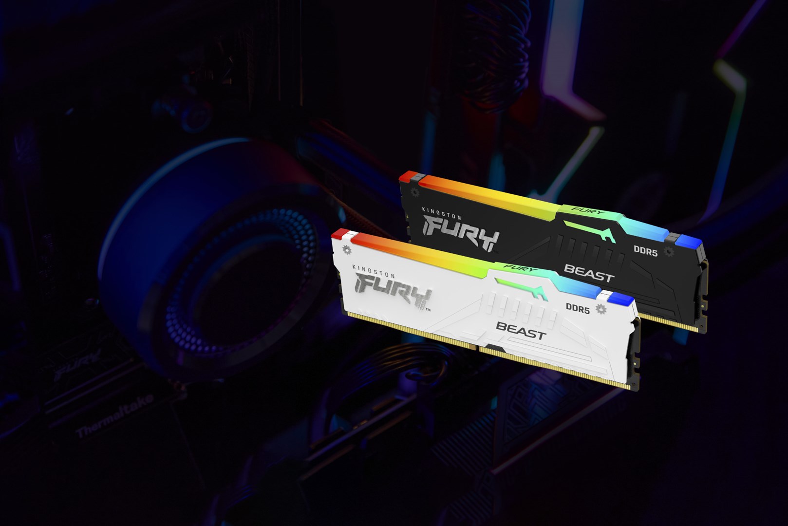 Kingston Technology FURY Beast 32GB 5600MT/s DDR5 CL40 DIMM (Kit of 2) RGB Kingston Technology FURY Beast 32GB 5600MT/s DDR5 CL40 DIMM (Kit of 2) RGB