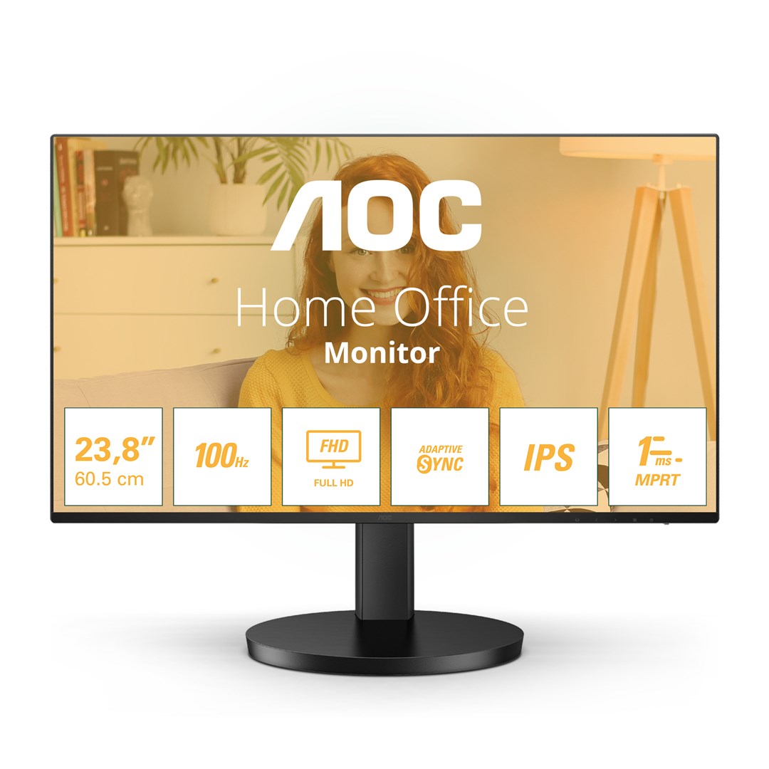 AOC 24B3HA2 computer monitor 60.5 cm (23.8") 1920 x 1080 pixels Full HD LED Black AOC 24B3HA2 computer monitor 60.5 cm (23.8") 1920 x 1080 pixels Full HD LED Black