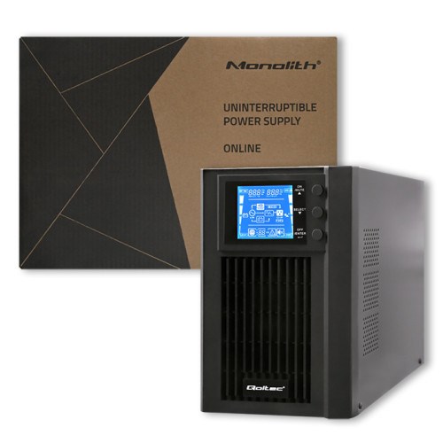 Qoltec 53042 uninterruptible power supply (UPS) Double-conversion (Online) 1 kVA 800 W 2 AC outlet(s) Qoltec 53042 uninterruptible power supply (UPS) Double-conversion (Online) 1 kVA 800 W 2 AC outlet(s)
