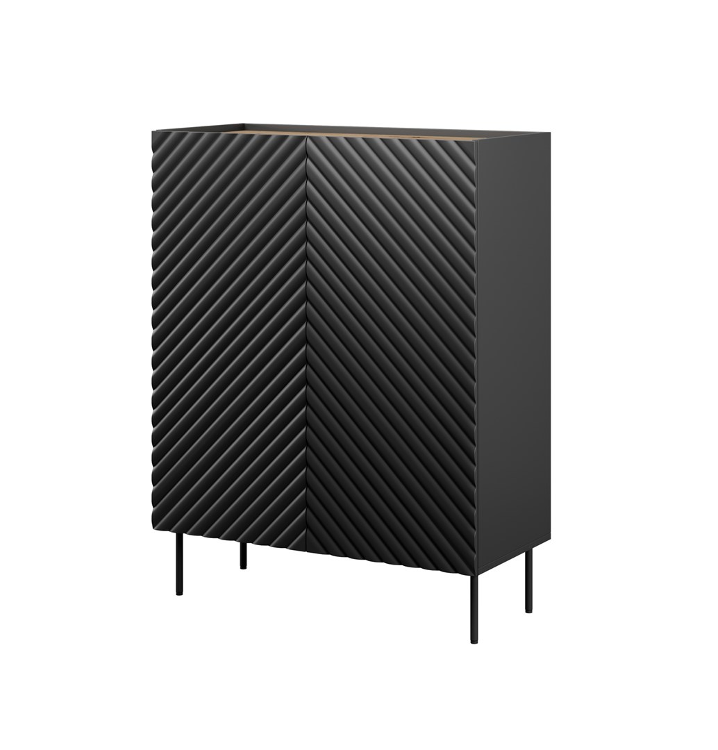 Bookcase 2D2SZ ONDA 98x45x127 black Bookcase 2D2SZ ONDA 98x45x127 black