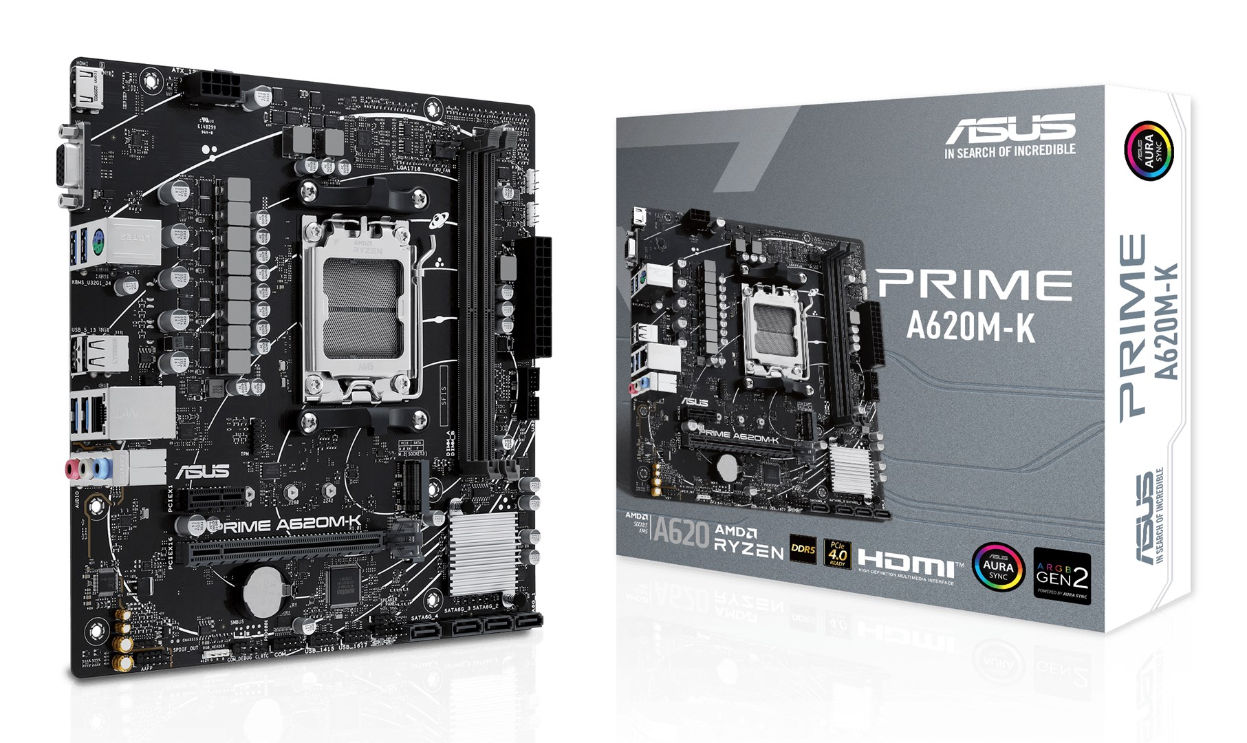 ASUS PRIME A620M-K AMD A620 Socket AM5 micro ATX ASUS PRIME A620M-K AMD A620 Socket AM5 micro ATX