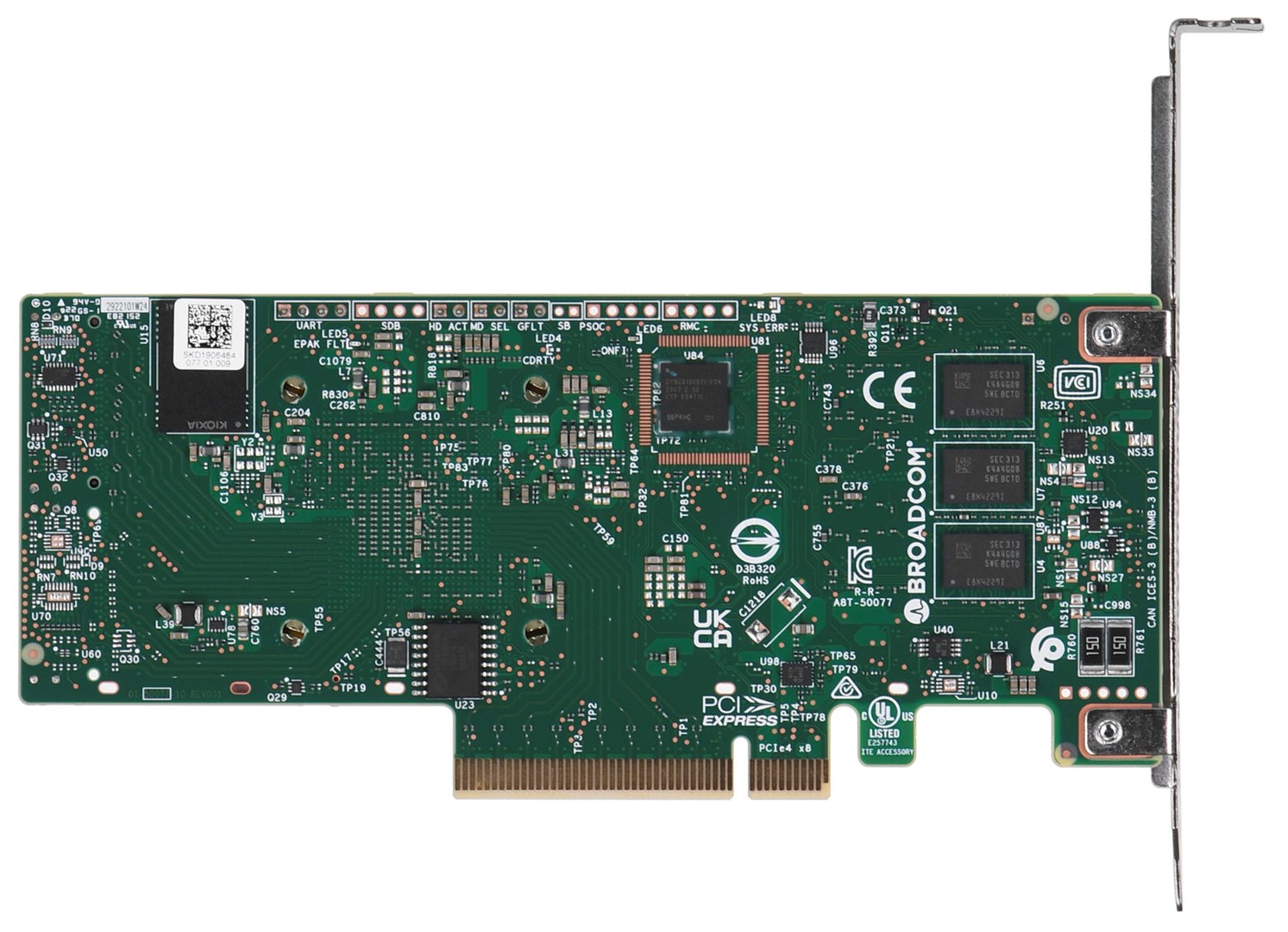 Broadcom MegaRAID 9560-8i RAID controller PCI Express x8 4.0 12 Gbit/s Broadcom MegaRAID 9560-8i RAID controller PCI Express x8 4.0 12 Gbit/s