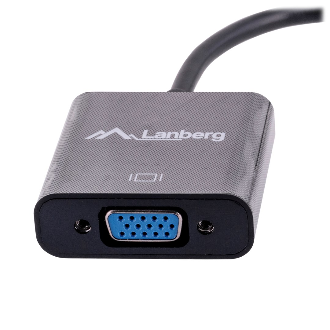 Lanberg AD-0006-BK video cable adapter 0.2 m VGA (D-Sub) Mini DisplayPort Black Lanberg AD-0006-BK video cable adapter 0.2 m VGA (D-Sub) Mini DisplayPort Black