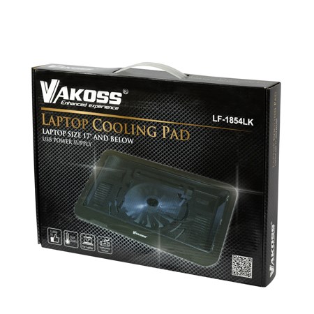 Vakoss LF-1854LK notebook cooling pad 43.2 cm (17") Black Vakoss LF-1854LK notebook cooling pad 43.2 cm (17") Black