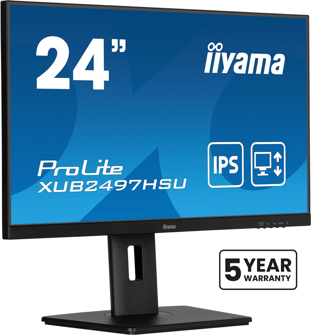 iiyama 24” IPS technology panel with height adjustable stand and 100Hz refresh rate iiyama 24” IPS technology panel with height adjustable stand and 100Hz refresh rate