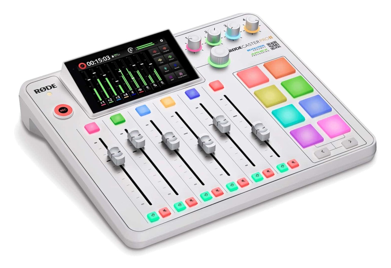 RØDE RODECaster Pro II White - podcast production studio, white RØDE RODECaster Pro II White - podcast production studio, white