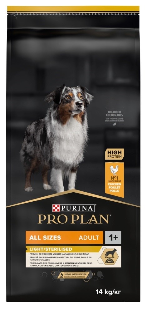 PURINA Pro Plan Light Sterilised All Sizes Adult - dry dog food - 14kg PURINA Pro Plan Light Sterilised All Sizes Adult - dry dog food - 14kg