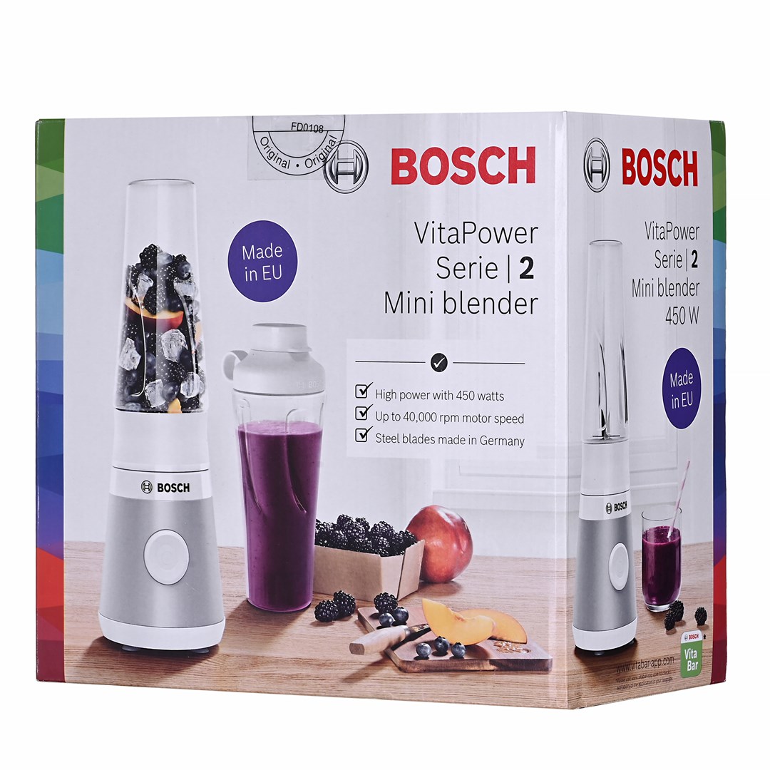 Bosch VitaPower MMB2111T blender 0.6 L Cooking blender 450 W Silver Bosch VitaPower MMB2111T blender 0.6 L Cooking blender 450 W Silver