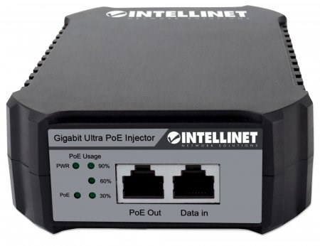Intellinet Gigabit PoE++ Injector, One 95 W Port, IEEE 802.3bt (4PPoE) Compliant, Plastic Housing, Wall-mount Option Intellinet Gigabit PoE++ Injector, One 95 W Port, IEEE 802.3bt (4PPoE) Compliant, Plastic Housing, Wall-mount Option