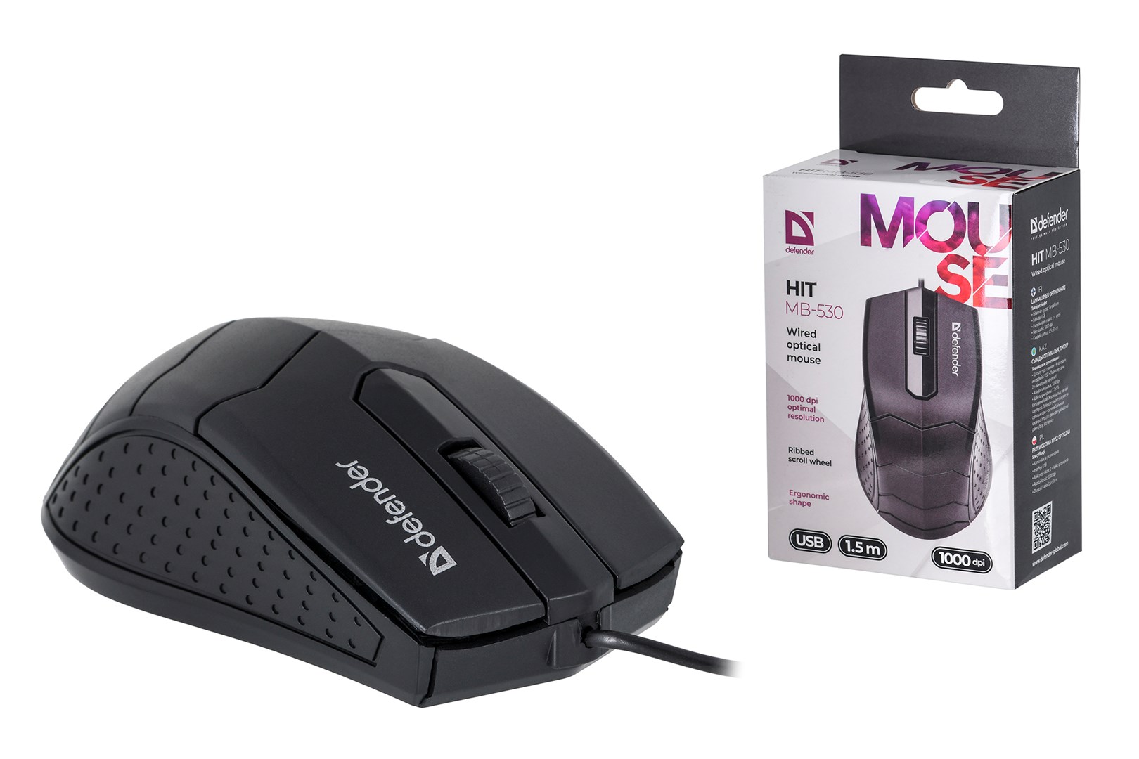 MOUSE DEFENDER HIT MB-530 BLACK OTPICAL 1000dpi 3P MOUSE DEFENDER HIT MB-530 BLACK OTPICAL 1000dpi 3P