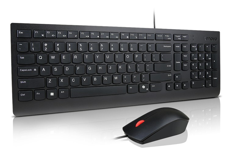 Lenovo Essential Wired Combo Black US Euro keyboard Mouse included Universal USB Lenovo Essential Wired Combo Black US Euro keyboard Mouse included Universal USB