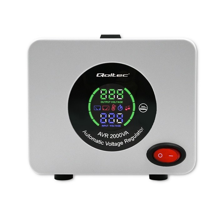 Qoltec 50724 Automatic Voltage Stabilizer AVR 2000VA Qoltec 50724 Automatic Voltage Stabilizer AVR 2000VA
