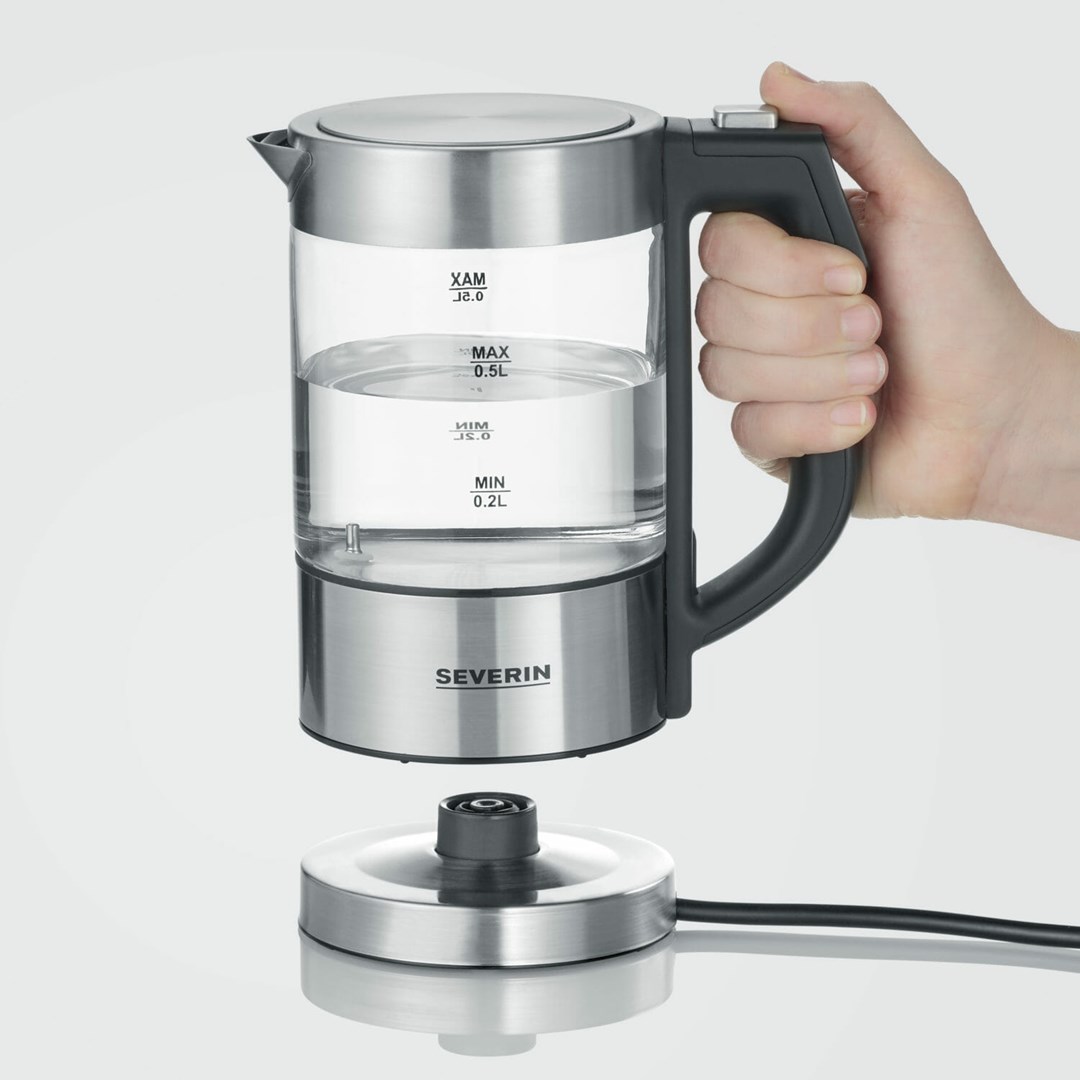Severin WK 3458 electric kettle 0.5 L 1100 W Black, Transparent Severin WK 3458 electric kettle 0.5 L 1100 W Black, Transparent